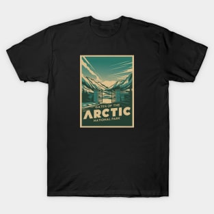 Gates of the Arctic National Park Retro Poster T-Shirt